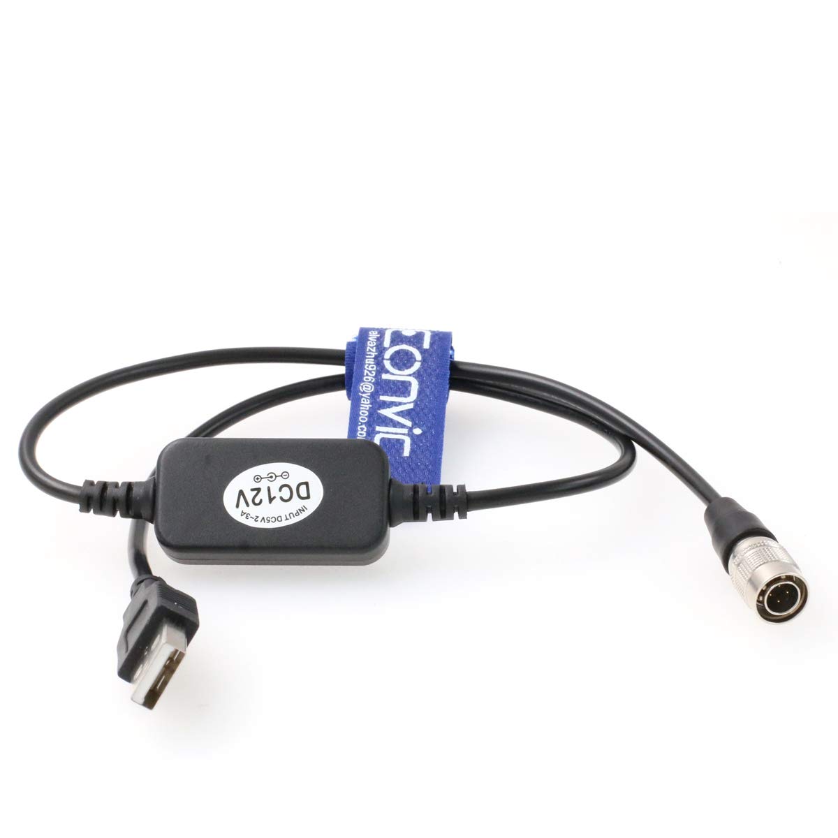Eonvic 12v Regulated 4pin Male Hirose to USB Power Cable for Zoom F4 F8 F8N Sound Devices 644/688 Recorders, MacBook air M1