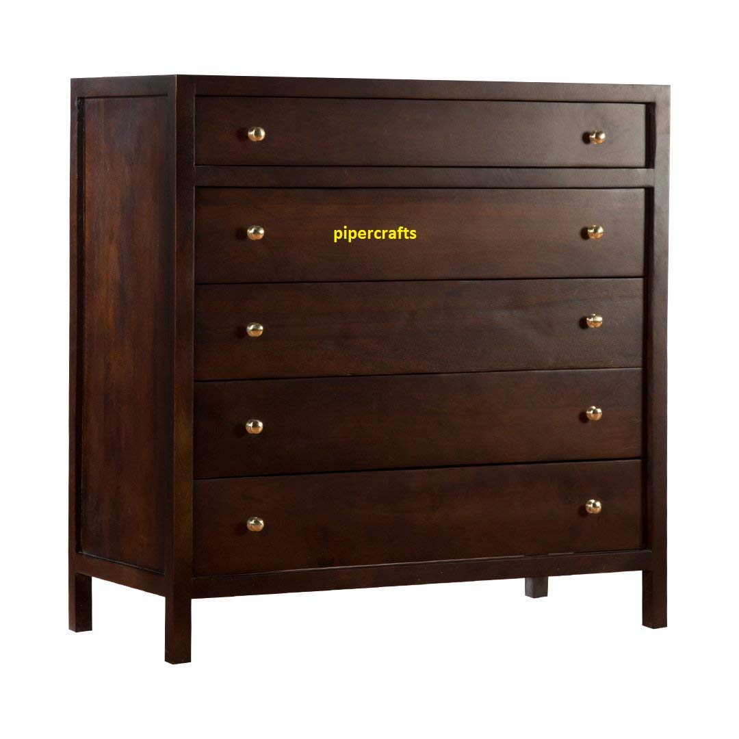 pipercrafts Made Wood Drawers for Storage/Chester Drawer/Chest of Rack/Chest of Drawers Wooden/Chest for Clothes in Dark Walnut Finish [ SHEESHAM Wood ] by Made Wood-picture-36