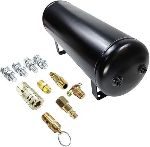 Vista 9 de Sistema de aire a bordo de servicio medio/kit compresor 150 PSI 12V con tanque de bocina de tren/aire de 2,5 galones (9,5 litros)