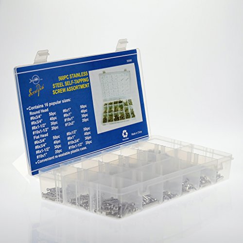 Juego de tornillos autorroscantes de acero inoxidable miniatura 3