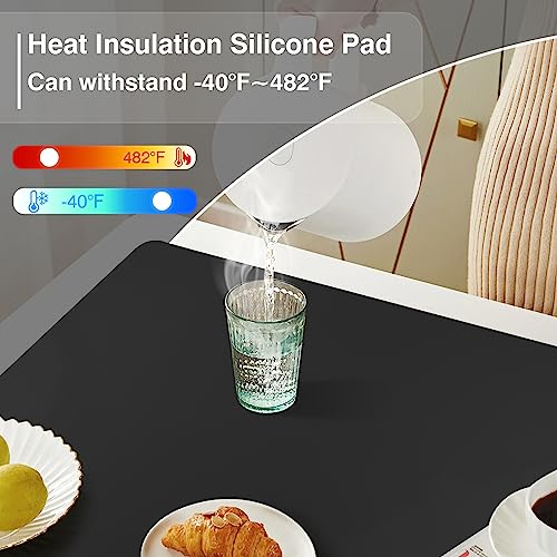 Fsdfskoi 36 "X24" Inch Oversized Silicone Pad, Silicone Process Pad Suitable For Flooring Meal Mats Baking Painting Clay Projects Art Welding Trees And Other Multi-Purpose Applications (Black) #TOP3