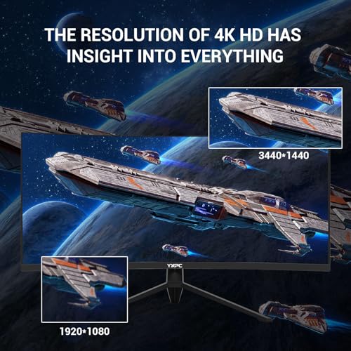 Image of 34 Inch Curved Ultrawide Gaming Monitor, WQHD 1440P 240Hz Computer Screen, 21:9 1500R 1ms MPRT 4000:1 Contrast, HDR10, 300nits, sRGB 99%, Height Adjustable Stand, HDMI 2.0, DP 1.4, VESA