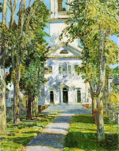 Art mural Childe Hassam décoration salon peinture église Gloucester