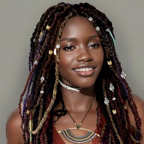 80 piezas de pinzas para trenzas de cabello con cuentas plateadas para dreadlocks, accesorio ajustable de metal suave para trenzado miniatura 5