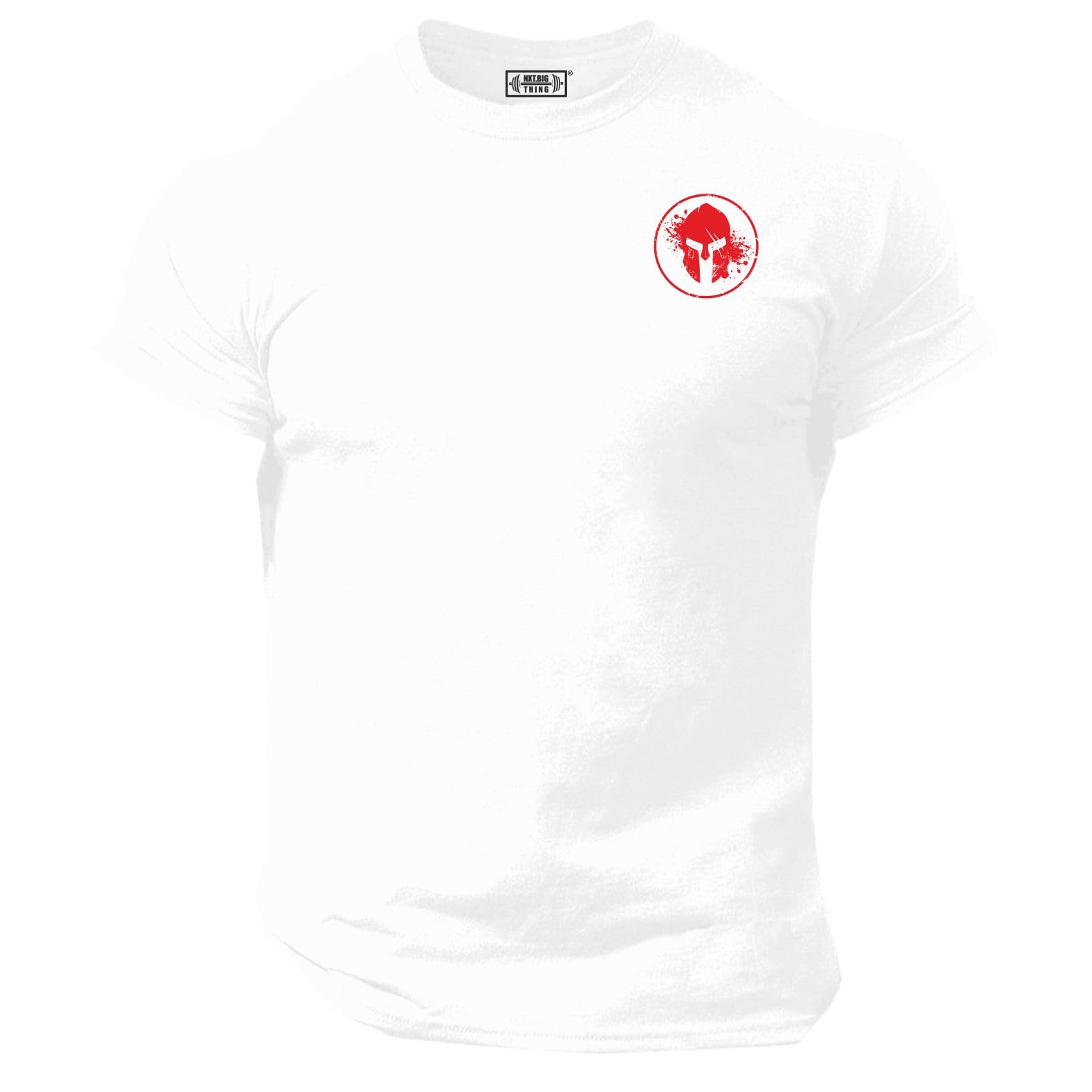 Blood Spartan T Shirt Pocket Gym Clothing Bodybuilding Training Sparta Workout Exercise Boxing MMA Top - Red Print