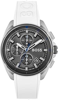 ساعة كوارتز انالوج بعقارب بسوار من السيليكون للرجال اتش بي لون رمادي 1513948-AMZUK