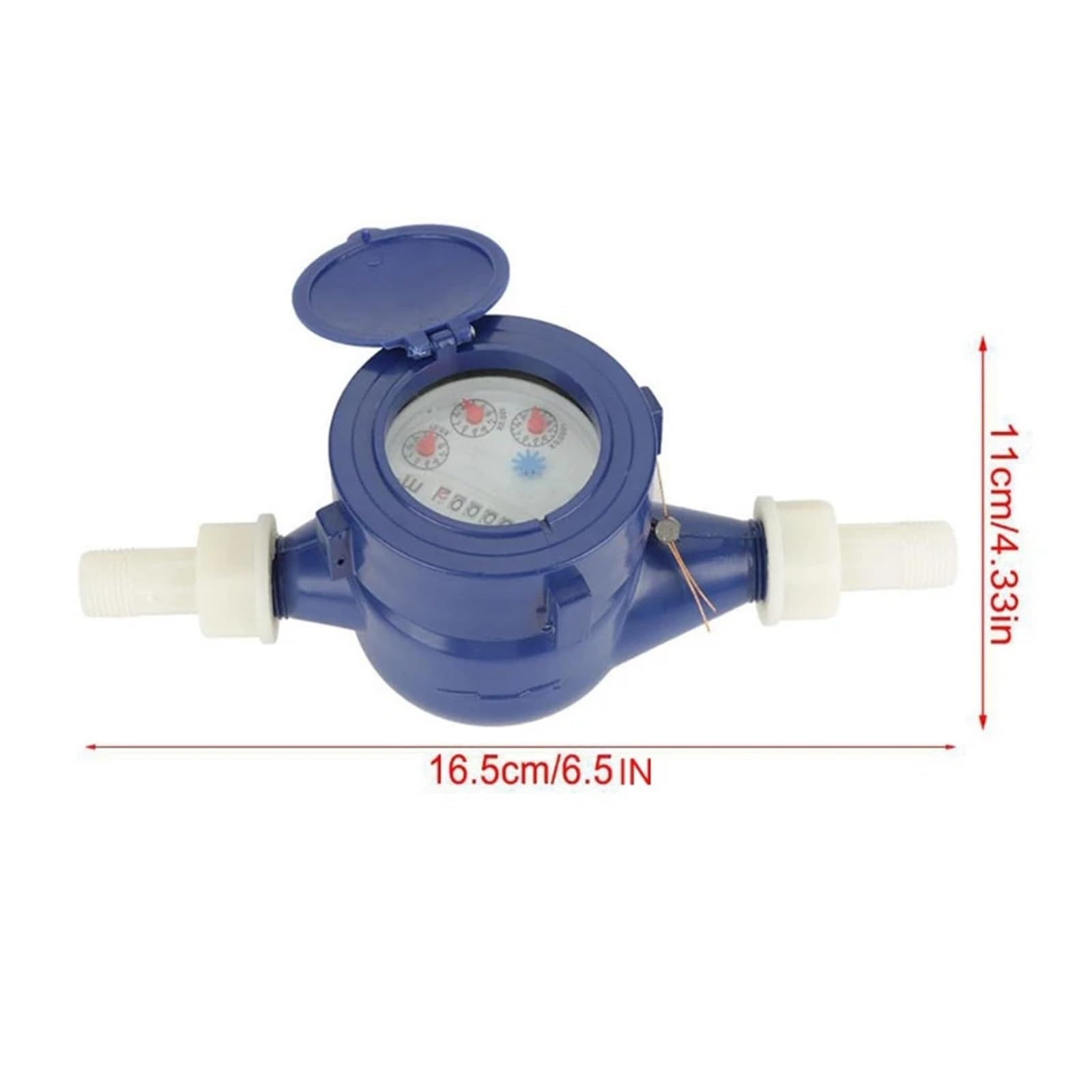 Flow Sensor Meter Digital Pipeline Water Flow Water Meter Water Flow Meter 15mm 1/2 Inch Cold Water Meter Compatible with Garden & Home Use Wet Table Measuring Tool