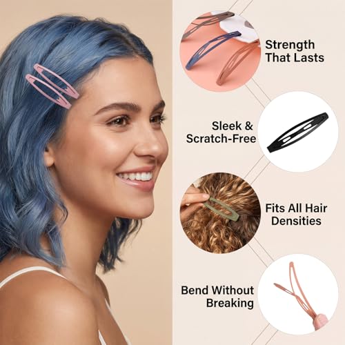 20 pinzas para cabello metálicas coloridas miniatura 4