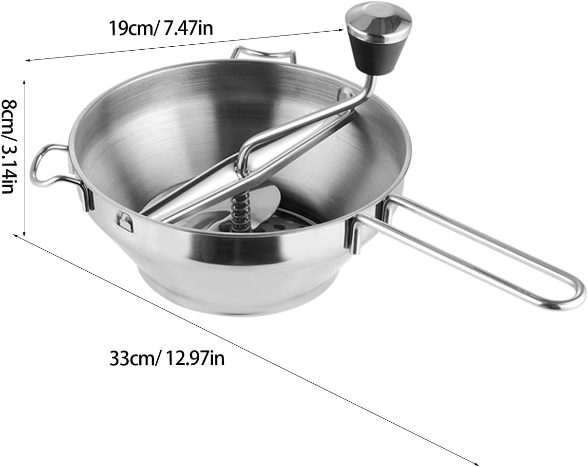 Gatuida Stainless Steel Potato Masher and Food Pressing Tool, Household Kitchen Gadget for Mashed Potatoes and Vegetables, Portable Vegetable Masher for Home Cooking