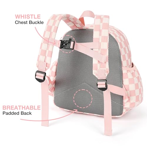 Image of STEAMEDBUN Corduroy Kids Backpack for Girls and Boys 5-8: Girls Backpack for Elementary Kindergarten - 15 inch Cute Backpacks for Kids - Checkerboard