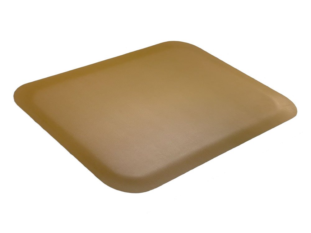Portico Systems38030507 Elite Step 1/2" Premium Faux-Leather Grained Anti-Fatigue Mat, Tan, 3" x 5"