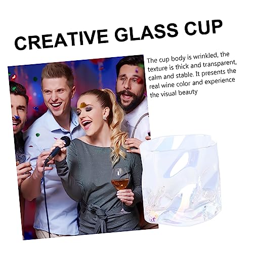 Luxshiny 1 Unidade Copo De Uísque Óculos Antigos Torcido Copo De Coquetel Copos De Uísque Copo Trans