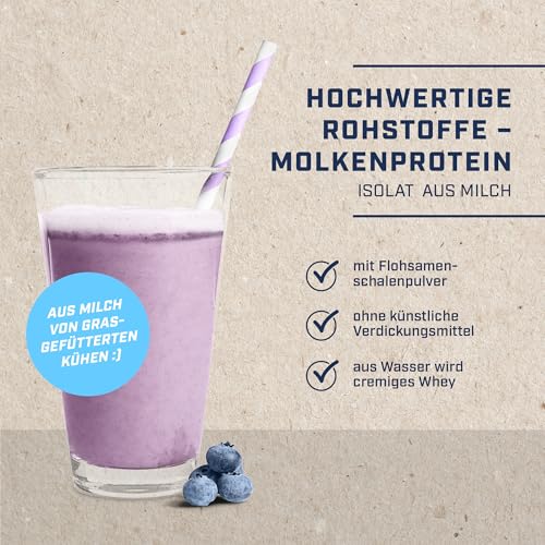 Energybody® Nature Whey Protein Pulver Probierpaket - 5x30g - Zucker- und fettarmes Molkenproteinpulver ohne künstliche Verdickungsmittel/Proteinpulver Probierpackung/Eiweißpulver Probierset
