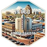 Fargo North Dakota Souvenir Travel Destination Die Cut Hexagon Decorative Flat Magnet 2-Inch
