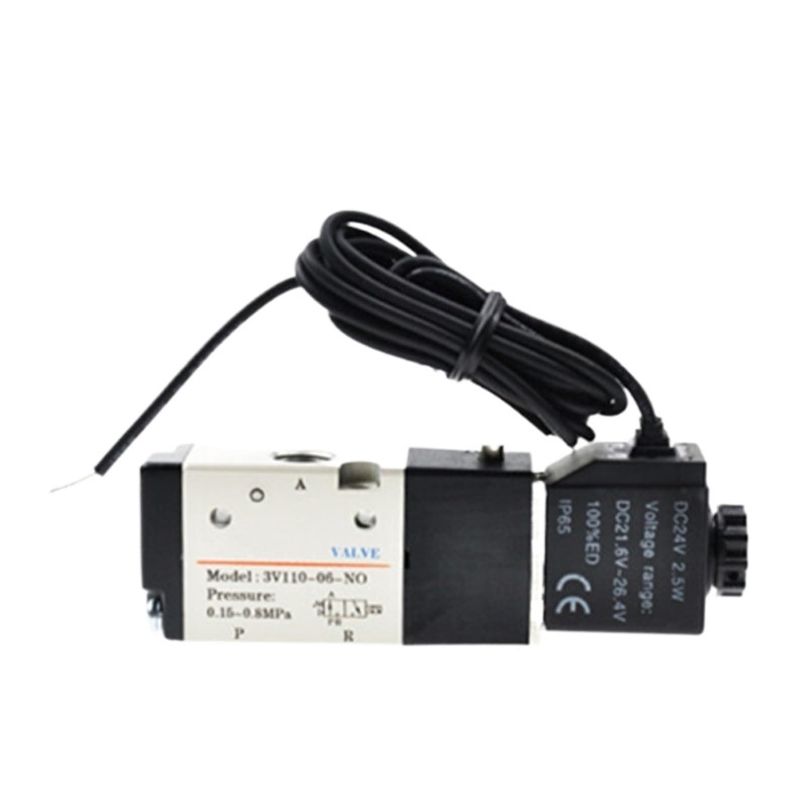 Válvula solenoide 3V110-06-NC con bobina de respuesta rápida DC 12V normalmente cerrada
