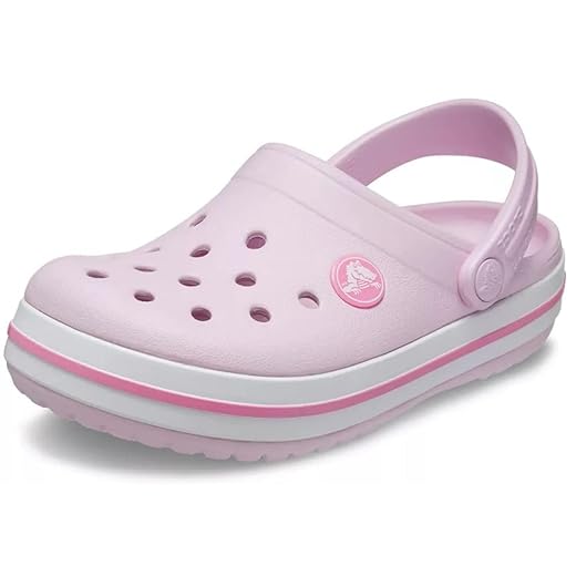 Sandália crocs crocband clog kids ballerina pink