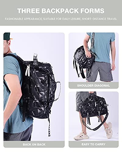 40L Backpack Gym Duffle Bag Travel Backpack Waterproof Sling Bag Crossbody Daypack, Casual Daypacks for Sport Hiking