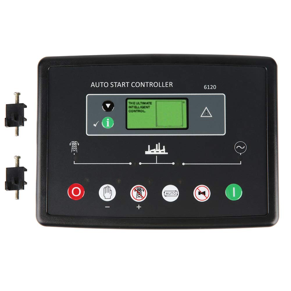 Cryfokt DSE6120 Generator-Steuermodul, LCD-Bedienfeld mit 3-Phasen-Generator- und Netzerkennung, CAN-MPU-Drehzahlmessung des Generators, 0 Bis 10 V 4 Bis 20 MA Öldruckgeber