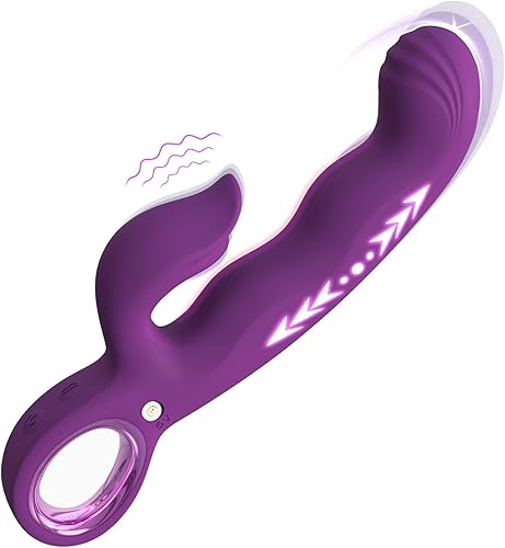 Miniatura 8 de Vibrador de empuje para adultos, juguetes sexuales 3 en 1, vibrador de punto G con dedo para mujeres, juguetes sexuales - 7 modos de empuje y 7
