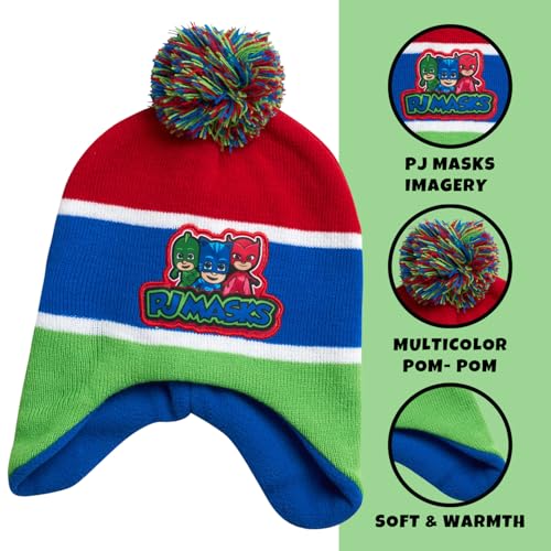 Image of PJ Masks Winter Hat and 2 Pair of Gloves or Mittens Set (Age 2-7)