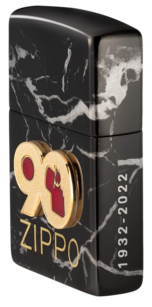 Zippo 49257 Ace Accendino in Metallo con Caratteristico ''click'' Zippo, Antivento, Ricaricabile, Nero Opaco