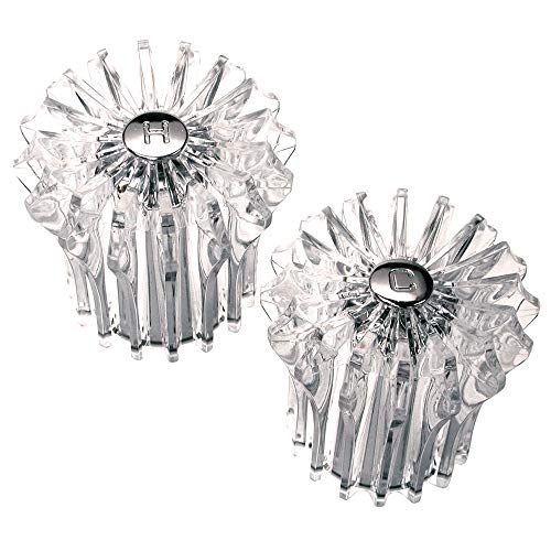 Danco 88261 Faucet Handles for Price Pfister Marquis in Clear Acrylic, Chrome, Pair