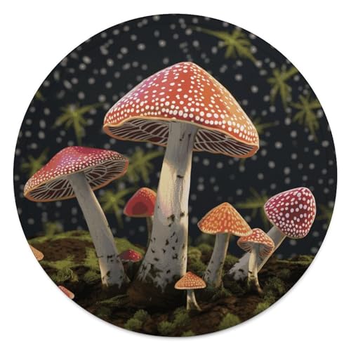 Couverture champignon ronde de 152 cm pour yoga et méditation