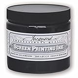 Jacquard Professional Screen Print Ink, Water-Soluable, 16oz Jar, Black (117)