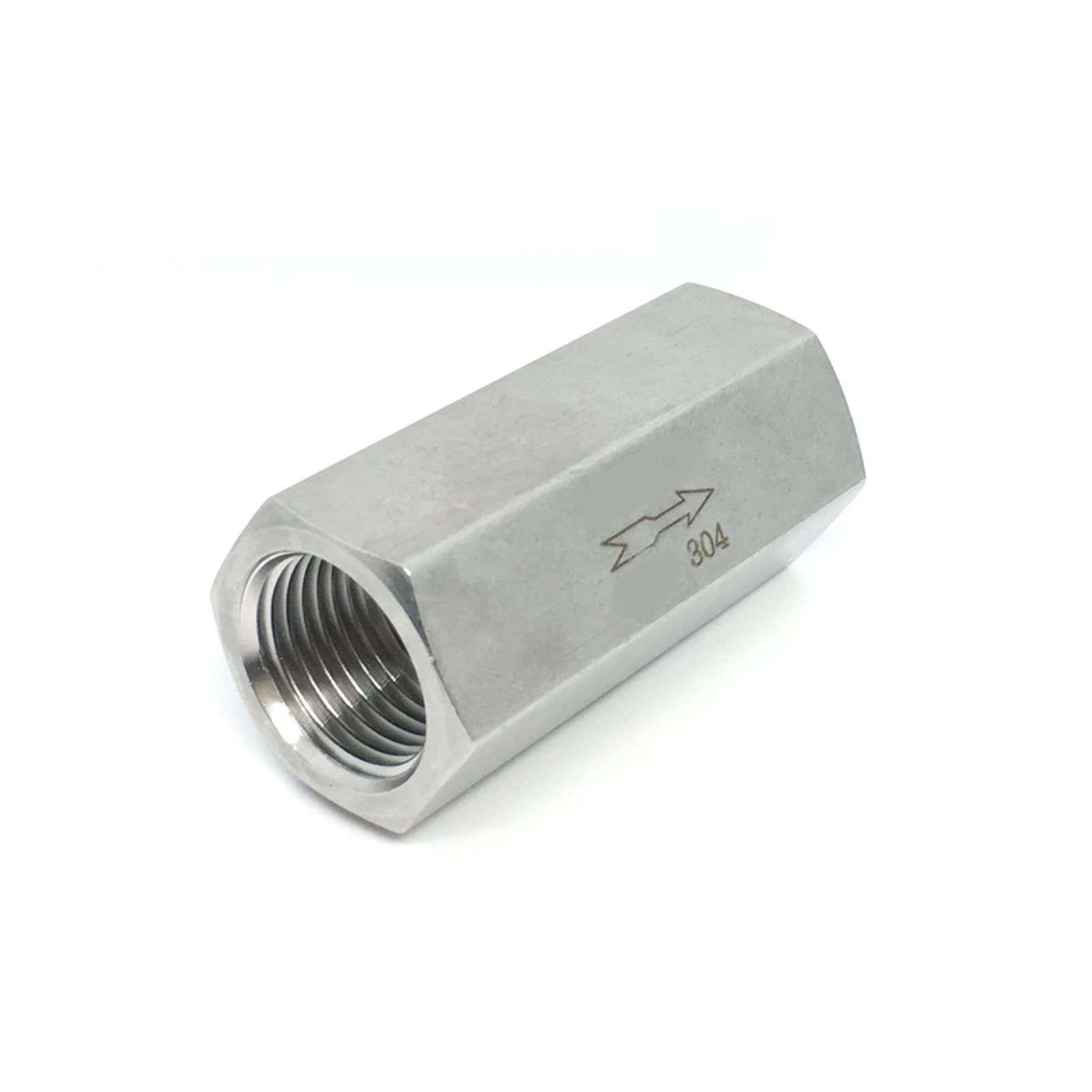 Válvulas de retención Válvula 1/8 1/4 3/8 1/2 3/4 1 pulgada Rosca hembra Acero inoxidable 304 unidireccional a prueba ácidos(1Inch)