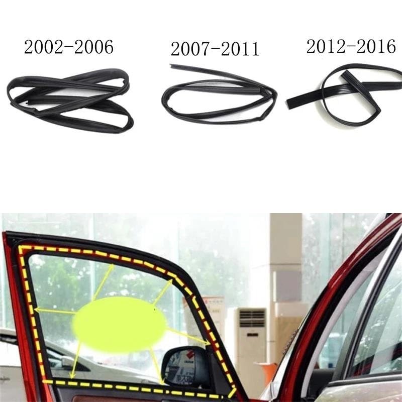 Striscia Tenuta Portiera Guarnizione In Gomma Apertura Telaio Vetro Portiera Dell'auto Per CRV Per CR-V 2002-2016 Guarnizioni(12-16 Rear Left)