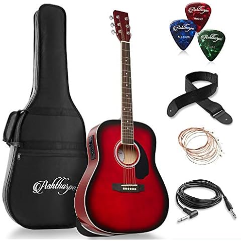 Ashthorpe Full-Size Dreadnought Acoustic-Electric Guitar Bundle Cover