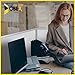 OBEX Polycarbonate Office Desk Mounted Privacy Screen Adjustable Table Top Panel Divider, Universal Aluminum Bracket-USA Made, 24
