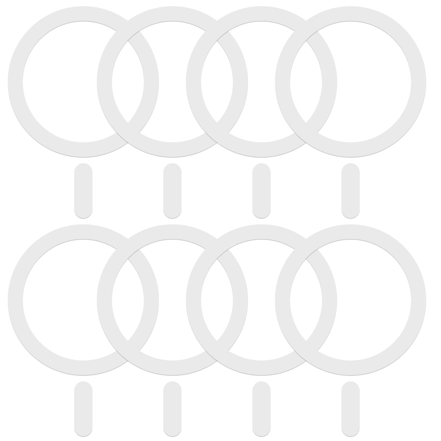 8 Pack Universal Metal Rings Compatible with MagSafe Magnetic Wireless Charger iPhone 15 14 13 Case, Ultra-Thin Adhesive Sticker Rings Car Magnet Mount Adapter Accessories (NO Magnet), White