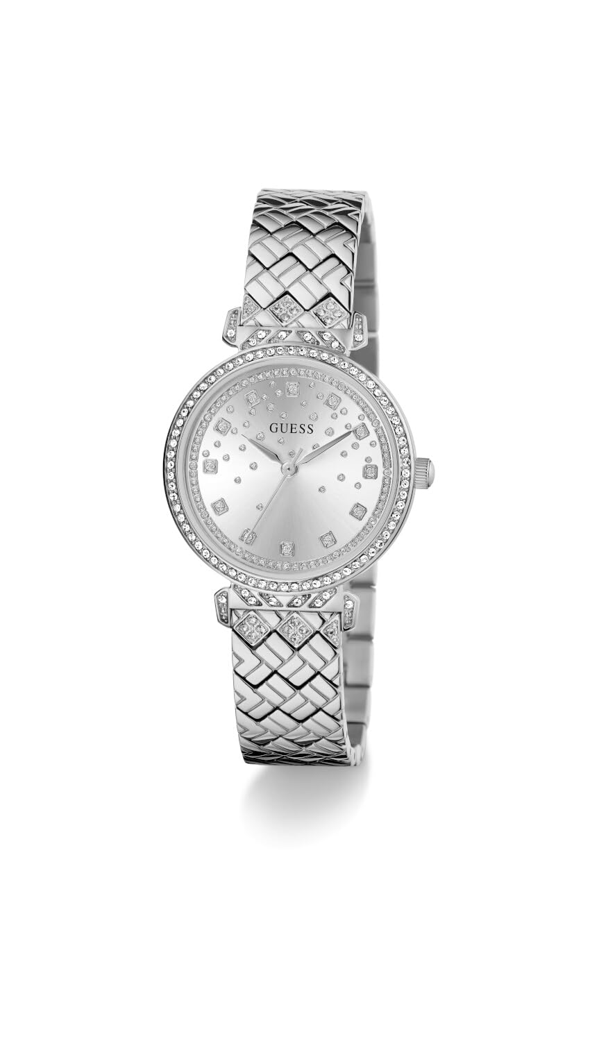 GUESS Orologio analogico da donna con quadrante verde-GW0766L3, verde, Cinturino, en_IN
