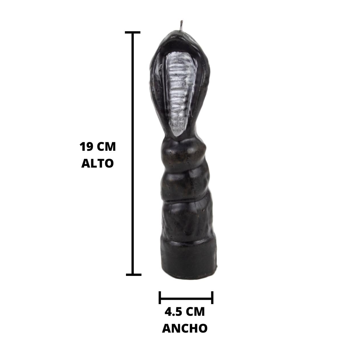 Luz María - Black Cobra Shaped Candle