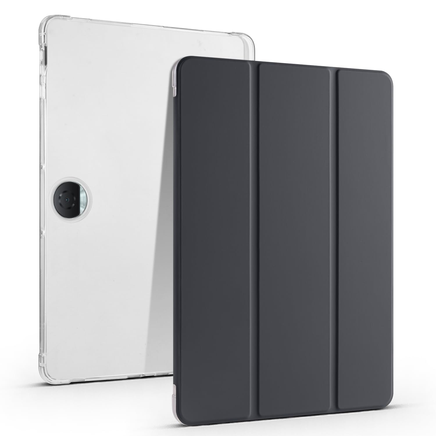 Smart Case Compatible with Huawei Honor Magic Pad 2 12.3 inch Case with Auto Wake/Sleep, TPU Slim Cover w/Pencil Holder Shockproof Cover with Clear Back Shell (Black)