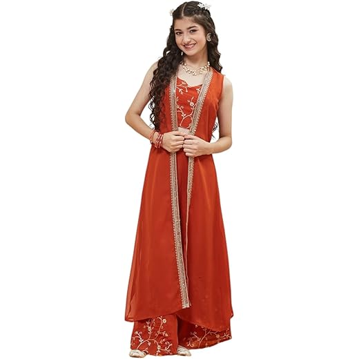 Curly Tales Girls Ethnic Palazzo Set