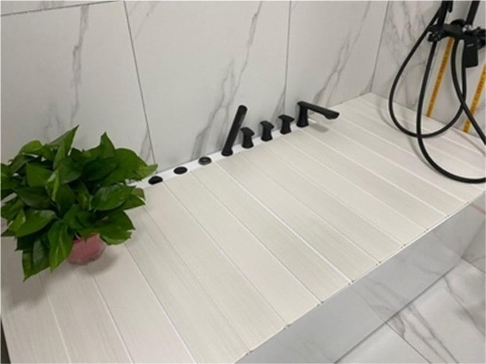 Cubierta gruesa de PVC impermeable para bañera, tapa plegable para tinas estándar (80 x 149.9 cm), fácil almacenamiento, ideal para spa en casa, protección duradera y cómoda