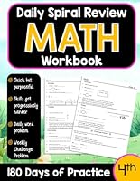 Daily Spiral Review Math Workbook for 4th Grade: Math Practice Workbook (Daily Spiral Review Math Workbooks) B0DCHZH39Z Book Cover