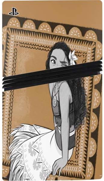 Skinit Decal Gaming Skin Compatible with PS5 Pro Bundle - Officially Licensed Disney Princess Moana Winking Art Design