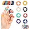 Gelapa 40pcs Fidget Ring, Stainless Steel Spiky Sensory Rings, Anxiety Relief Sensory Toys for Adults Women Men, Silent Massager Focus & Relaxation Stress Reducer
