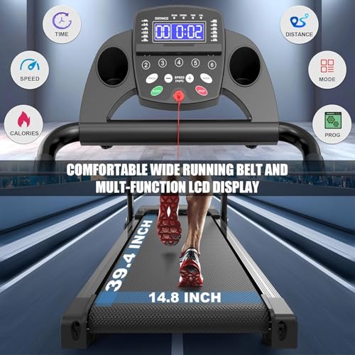 Image of 2.5HP Foldable Treadmill for Home Quiet Folding Running Jogging Machine, 300 LBS