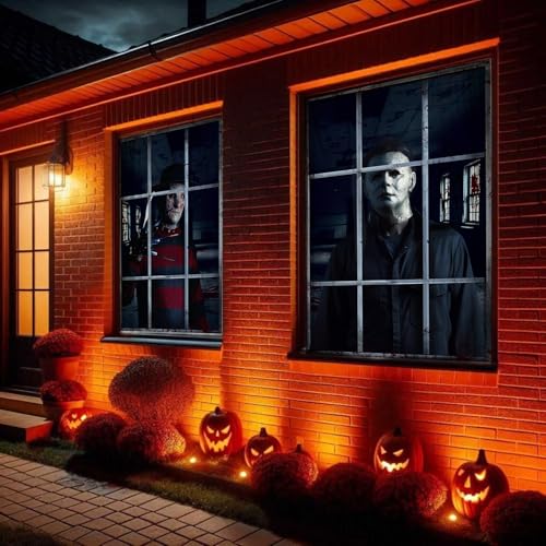 Decoración de ventana Halloween terrorífica miniatura 7