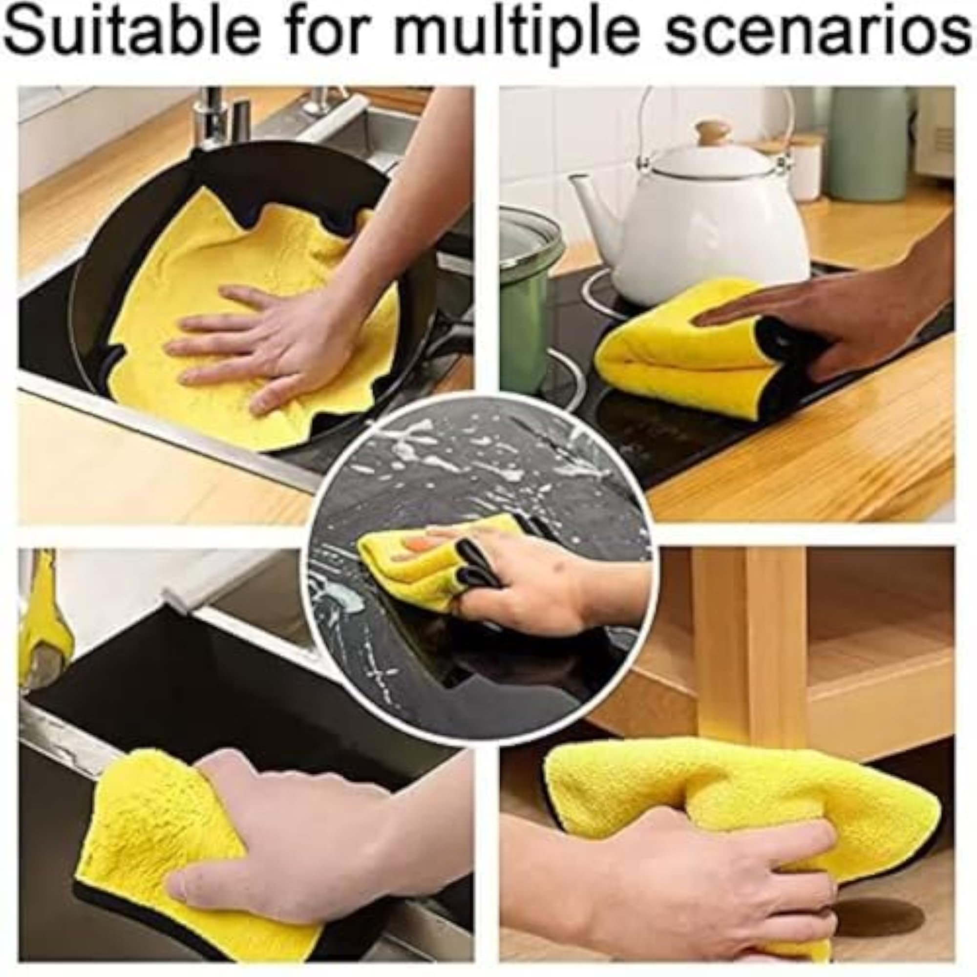 Pack of 3 Soft Microfiber Cloths for Car Cleaning & Dusting