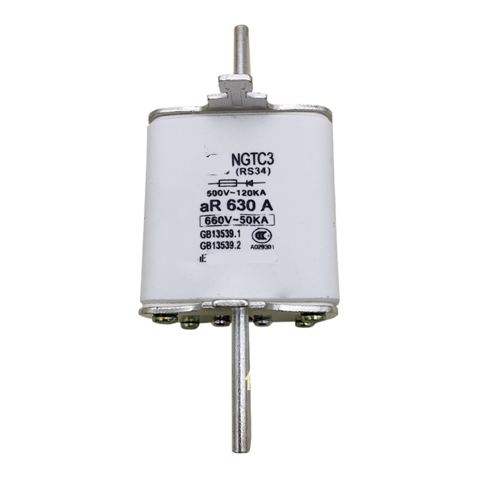 Fusible rápido NGTC3 RS34 de 500 V/660 V con Contacto de Cuchilla aR, 400 A, 500 A, 630 A y 800 A(400A)