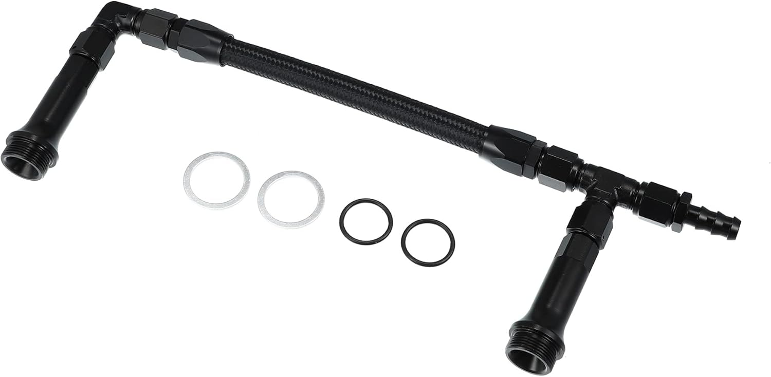 1 Set 6AN Dual Feed Fuel Line AN6 Braided Nylon Fuel Line Hose for Holley 4150 Based Carb