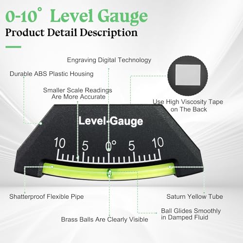 2 Pack Level Gauge for Rv, Rv Level Bubble, Camper Level Gauge, Level For Camper, Replace for Car Inclinometer Gauge, Inclinometer Gauge, Rv Level Gauge, Brass Inclinometer, Rv Levels, Rv Level Gauge