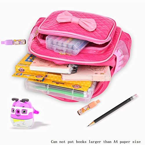 Suerico Cute Durable Waterproof Toddler Preschool Bag Kindergarten Kids Backpack For Girls (Rose Red-2) #TOP5
