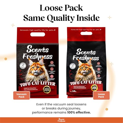 Image of Barkbutler x Scents of Freshness: Select Grade Tofu Cat Litter-Lemon Scented|Bio-Enzymatic Odour Control|100% Biodegradable & Flushable|Ingest-Safe|Rapid Moisture Lock, 5.6kg Total-2 Pack of 2.8kg