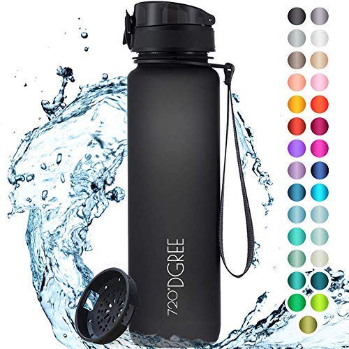 720°DGREE Water Bottle uberBottle +Fruit Infuser - 1L - BPA-Free, Leakproof - Reusable Tritan Sports Bottle for Fitness, Workout, Bike, Outdoor, Yoga, Hiking - Lightweight, Sustainable